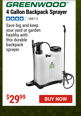 GREENWOOD: 4 Gallon Backpack Sprayer