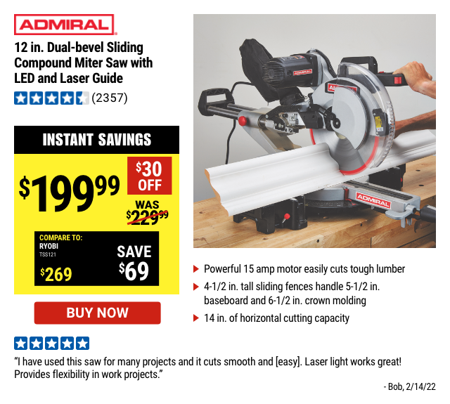 Admiral: 12in Miter Saw