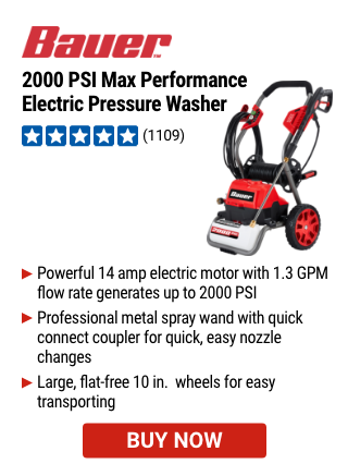 Bauer: 2000 PSI Electric Pressure Washer