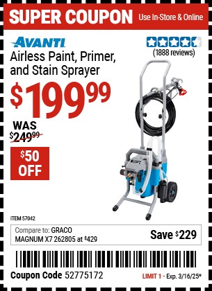 AVANTI: Airless Paint, Primer & Stain Sprayer