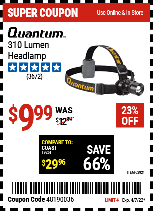 310 Lumen Headlamp