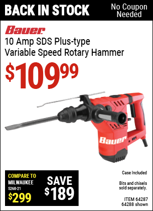 11/8IN 10A SDS ROTARY HAMMER