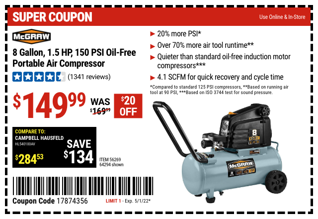 Harbor Freight Air Compressor Review: Does it Work? - Tested by