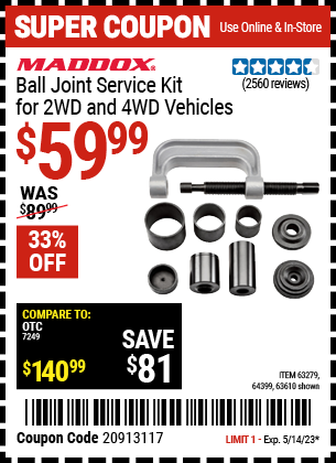 MADDOX: Ball Joint Service Kit for 2WD and 4WD Vehicles
