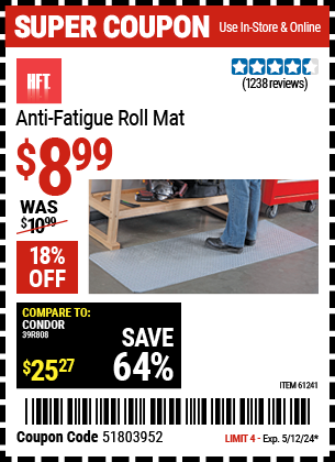 HFT: Anti-Fatigue Roll Mat