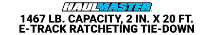 HAUL-MASTER 1467 lb. Capacity, 2 in. x 20 ft. E-Track Ratcheting Tie-Down - mobile
