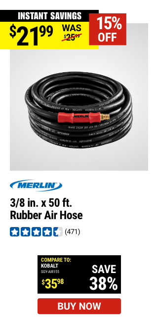 MERLIN: 3/8 in. x 50 ft. Rubber Air Hose