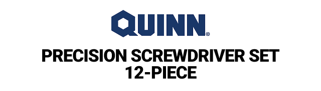 QUINN Precision Screwdriver Set, 12-Piece