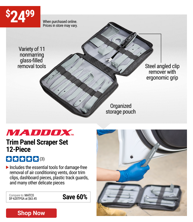 MADDOX Trim Panel Scraper Set, 12-Piece