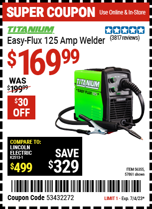 TITANIUM: Easy-Flux 125 Amp Welder - coupon