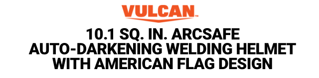 VULCAN: 10.1 sq. in. ARCSAFE Auto-Darkening Welding Helmet with American Flag Design - mobile