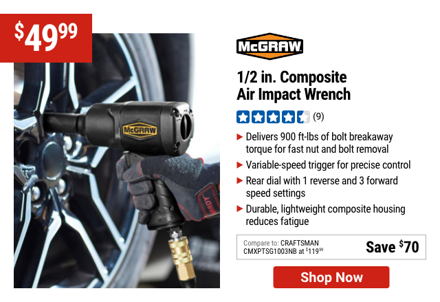 MCGRAW: 1/2 in. Composite Air Impact Wrench