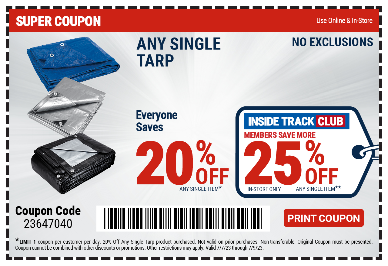 ANY SINGLE TARP