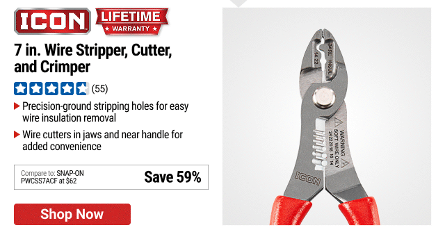 ICON 7 in. Wire Stripper, Cutter, and Crimper