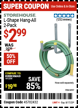 STOREHOUSE: L-Shape Hang-All, 2 Pack
