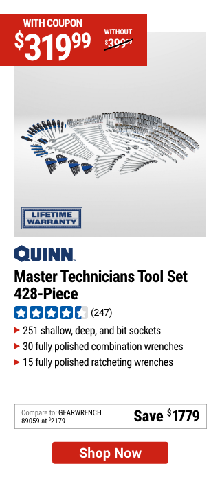 QUINN Master Technicians Tool Set, 428 Piece