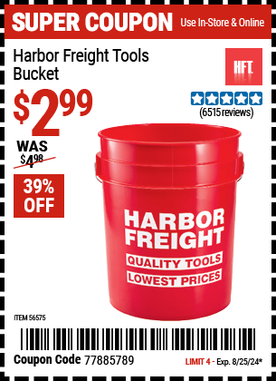 HFT: Harbor Freight Tools Bucket