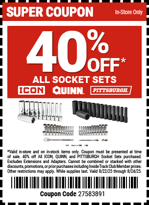 40% Off All Socket Sets