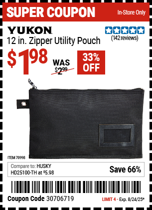 YUKON 12 in. Zipper Utility Pouch