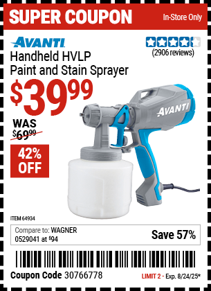 AVANTI Handheld HVLP Paint and Stain Sprayer