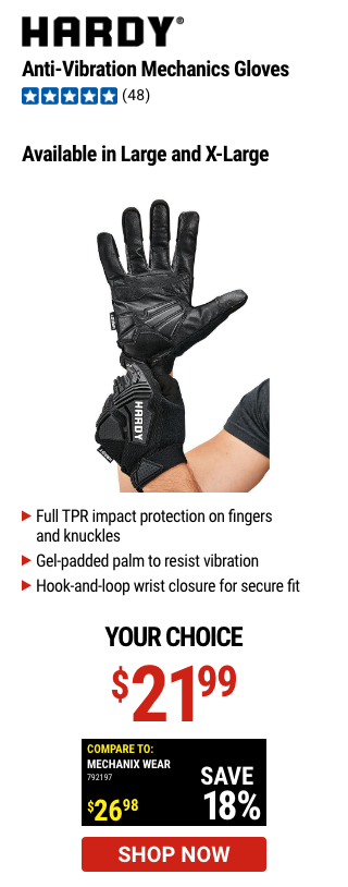 HARDY: Anti-Vibration Mechanics Gloves