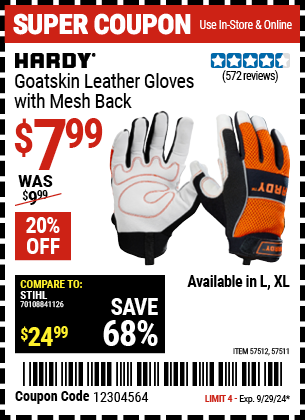 HARDY: Goatskin Leather Gloves with Mesh Back