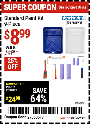 Standard Paint Kit, 9-Piece, BETTER Quality