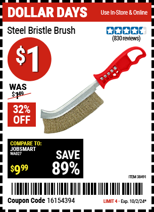 HFT: Steel Bristle Brush