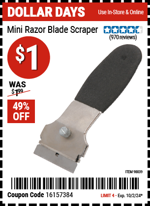 HFT: Mini Razor Blade Scraper