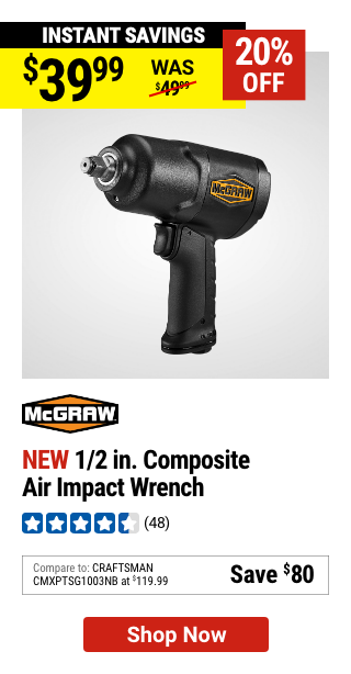 MCGRAW: 1/2 in. Composite Air Impact Wrench