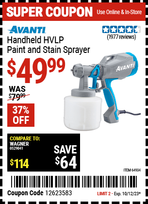 AVANTI: Handheld HVLP Paint & Stain Sprayer