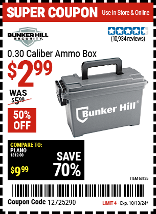 BUNKER HILL SECURITY: 0.30 Caliber Ammo Box