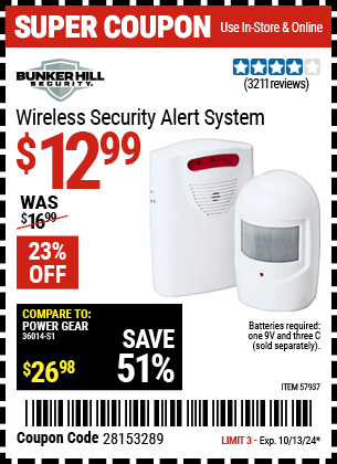 BUNKER HILL SECURITY: Wireless Security Alert System