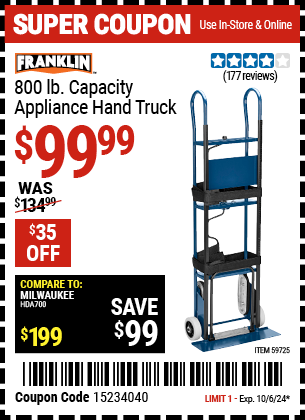 FRANKLIN: 800 lb. Capacity Appliance Hand Truck