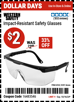 WESTERN SAFETY: Impact Resistant Safety Glasses