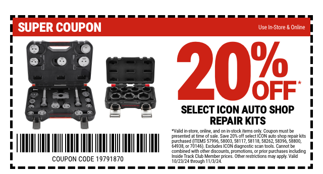 20% OFF ALL ICON AUTO SHOP TOOLS - coupon