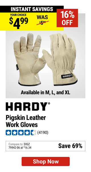 HARDY: Pigskin Leather Work Gloves