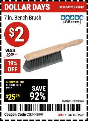 7 In. Bench Brush