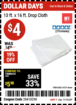 HFT 13 ft. x 16 ft. Drop Cloth