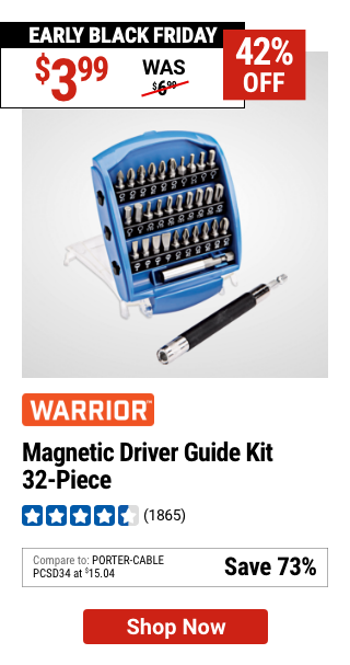 WARRIOR: Magnetic Driver Guide Kit, 32 Piece