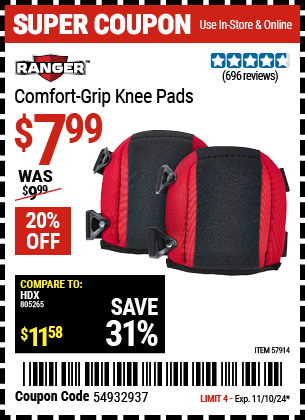 RANGER: Comfort Grip Knee Pads