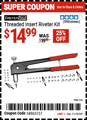 FASTEN-PRO: Threaded Insert Riveter Kit