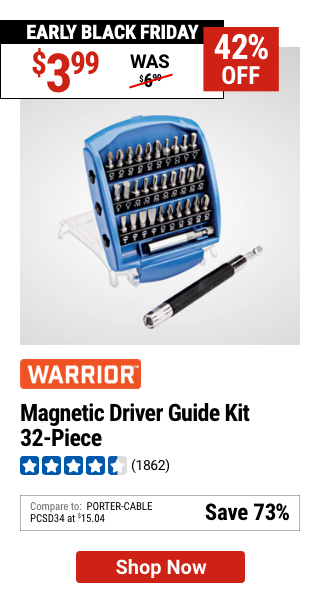 WARRIOR Magnetic Driver Guide Kit, 32 Piece