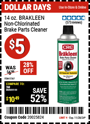 CRC 14 oz. Brakleen Non-Chlorinated Brake Parts Cleaner