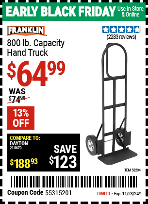 FRANKLIN 800 lb. Capacity Hand Truck