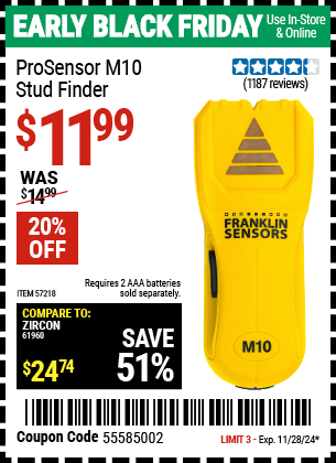 FRANKLIN SENSORS ProSensor M10 Stud Finder