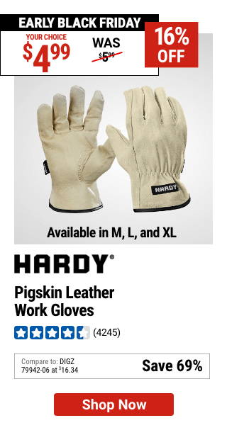 HARDY Pigskin Leather Work Gloves