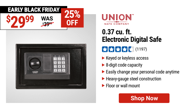 UNION SAFE COMPANY 0.37 cu. Ft. Electronic Digital Safe