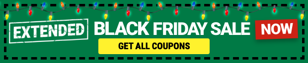 EXTENDED BLACK FRIDAY SALE NOW. GET ALL COUPONS.