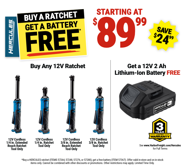 HERCULES: BUY A RATCHET, GET A BATTER FREE